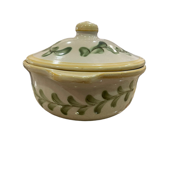 Louisville‎ Stoneware 9.5" Casserole Covered Dish w Lid Round Multicolor Flower - Picture 5 of 9